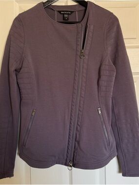 Athleta Plum Asymmetric Zip Utility Jacket